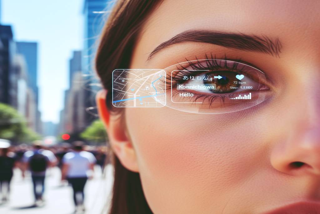 Smart Contact Lenses with AR Overlay