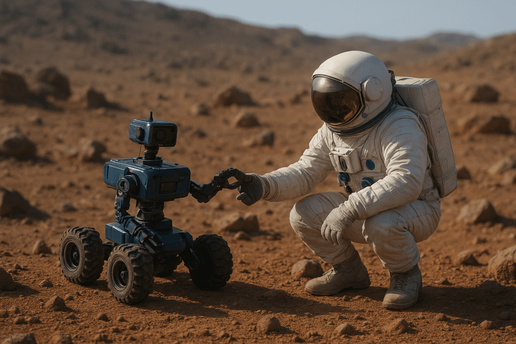 Humans and Robots A Powerful Space Team